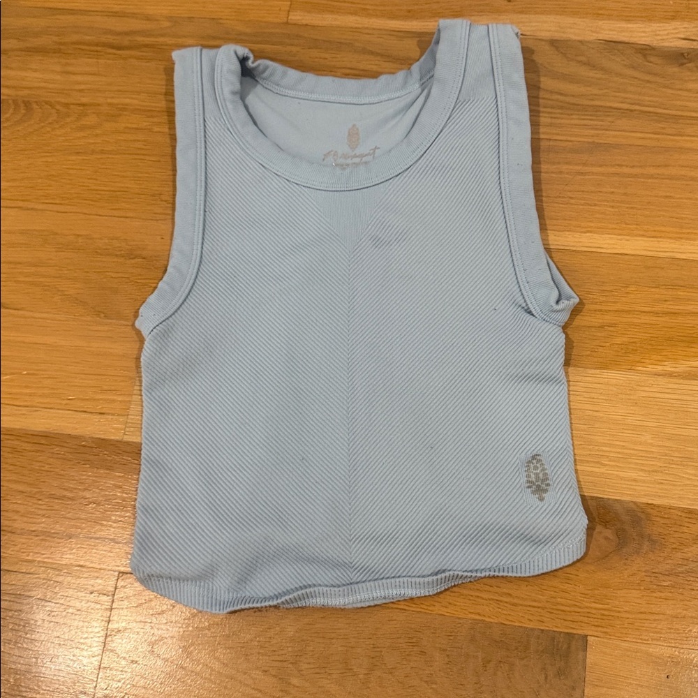 Free People Light Blue Muscle Tee